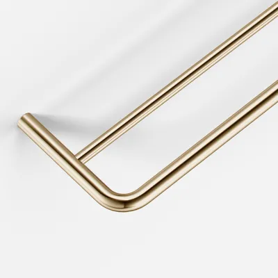 Semplice PS20-80 - Double Towel Rail, Polished Brass Nature