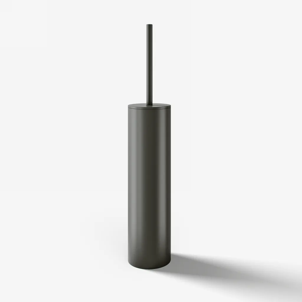 Semplice PS33 - Floor-standing toilet brush, PVD Matt Gun Metal