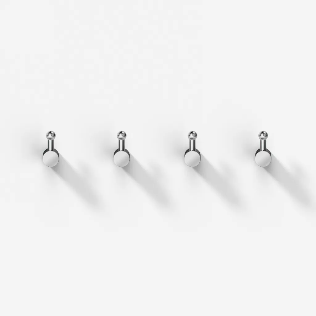 Hassel&Teudt H17 S01 - Towel hook (Set of 4) Chrome