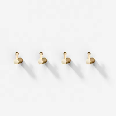 Hassel&Teudt H17 S01 - Towel Hook (Set of 4) Polished Brass Nature