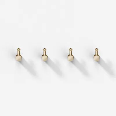 Hassel&Teudt H17 S01 - Towel Hook (Set of 4) Polished Brass Nature