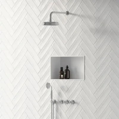 Hassel&Teudt HBR704 S03 - Shower set w/Ø31 cm. Rain DeLuxe w/EasyClean, Wall, Chrome