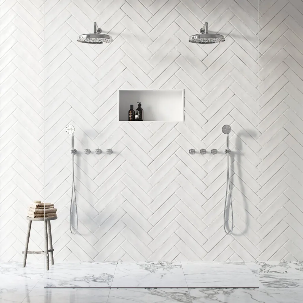 Hassel&Teudt HBR704 S03 - Shower set w/Ø31 cm. Rain DeLuxe w/EasyClean, Wall, Chrome
