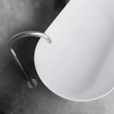 Pulcher Nomo 150 - Slim-Design Bathtub 150x75, Solid Matt White SolidTec®