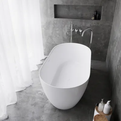 Pulcher Nomo 150 - Slim-Design Bathtub 150x75, Solid Matt White SolidTec®