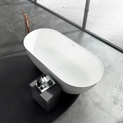 Pulcher Nomo 170 - Slim-Design Bathtub 170x80, Massive Matt White SolidTec®