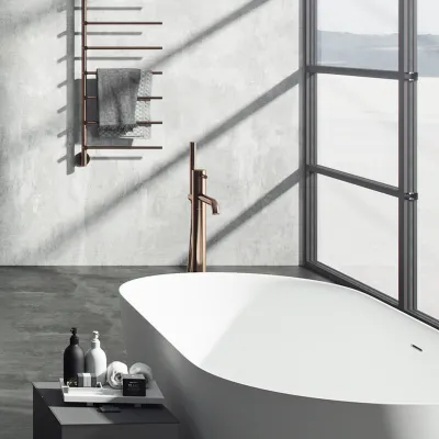 Pulcher Nomo 170 - Slim-Design Bathtub 170x80, Massive Matt White SolidTec®