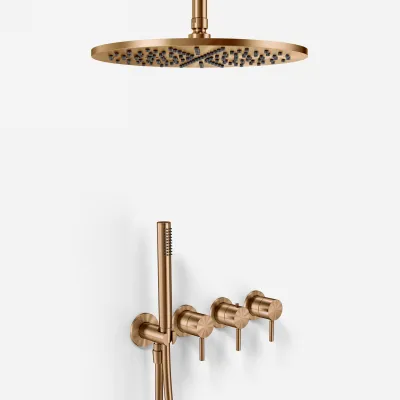 Semplice STB801 S10 - Rain DeLuxSmartTerm Ø30 cm EasyClean, Ceiling, PVD Brushed Copper