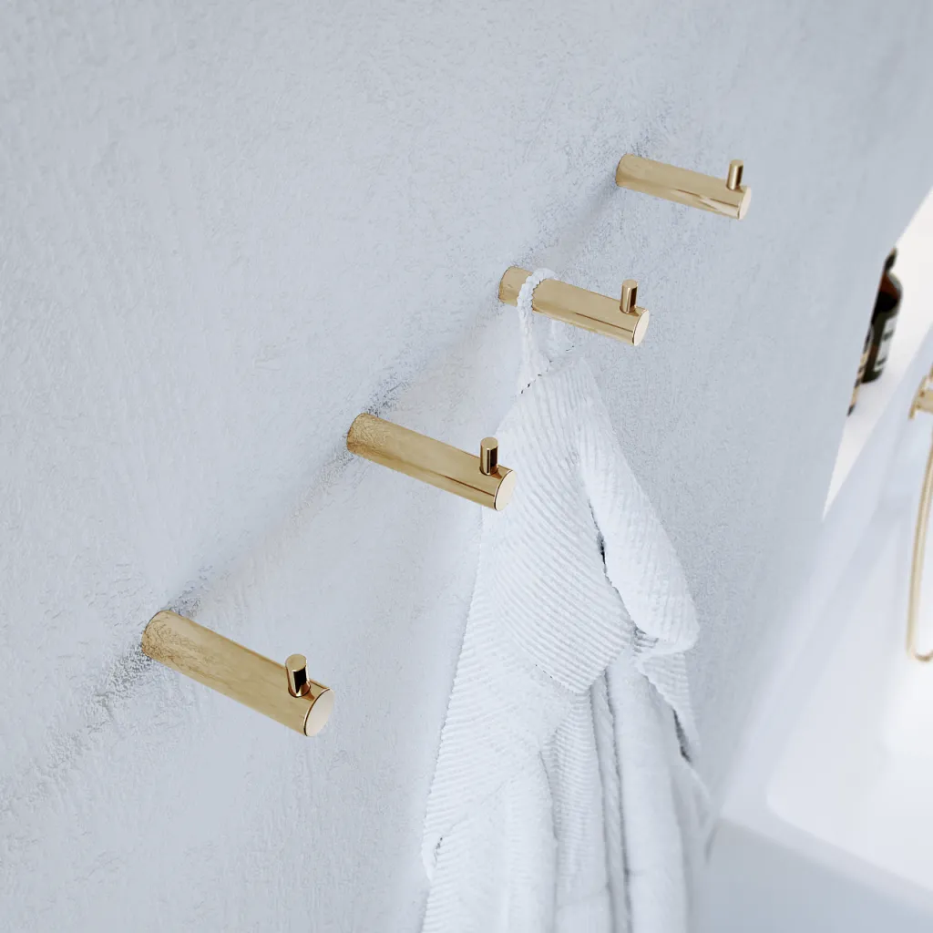 Semplice PS18 S01 - 4 x Hook, Polished Brass Nature