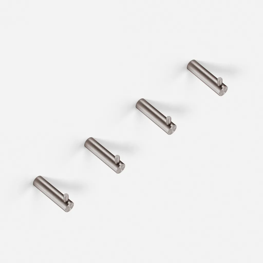 Semplice PS18 S01 - 4 x Hook, PVD Brushed Steel