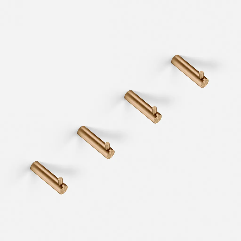 Semplice PS18 S01 - 4 x Hook, PVD Brushed Copper