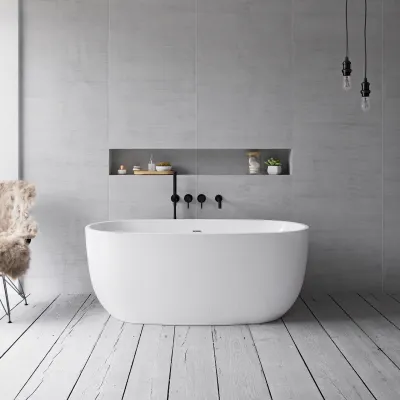 ArkiLife Nomi AN150 - Bathtub 150x72 cm, Glossy White