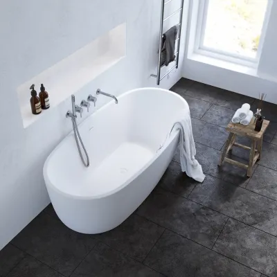 ArkiLife Nomi AN170 - Bathtub 170x80 cm, Matt white