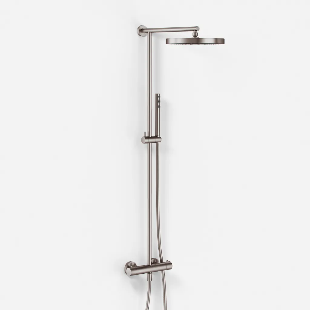 Semplice SRL10 S02 - Thermostat set, XXL Rain DeLux Ø28 w/EasyClean, PVD Brushed Steel