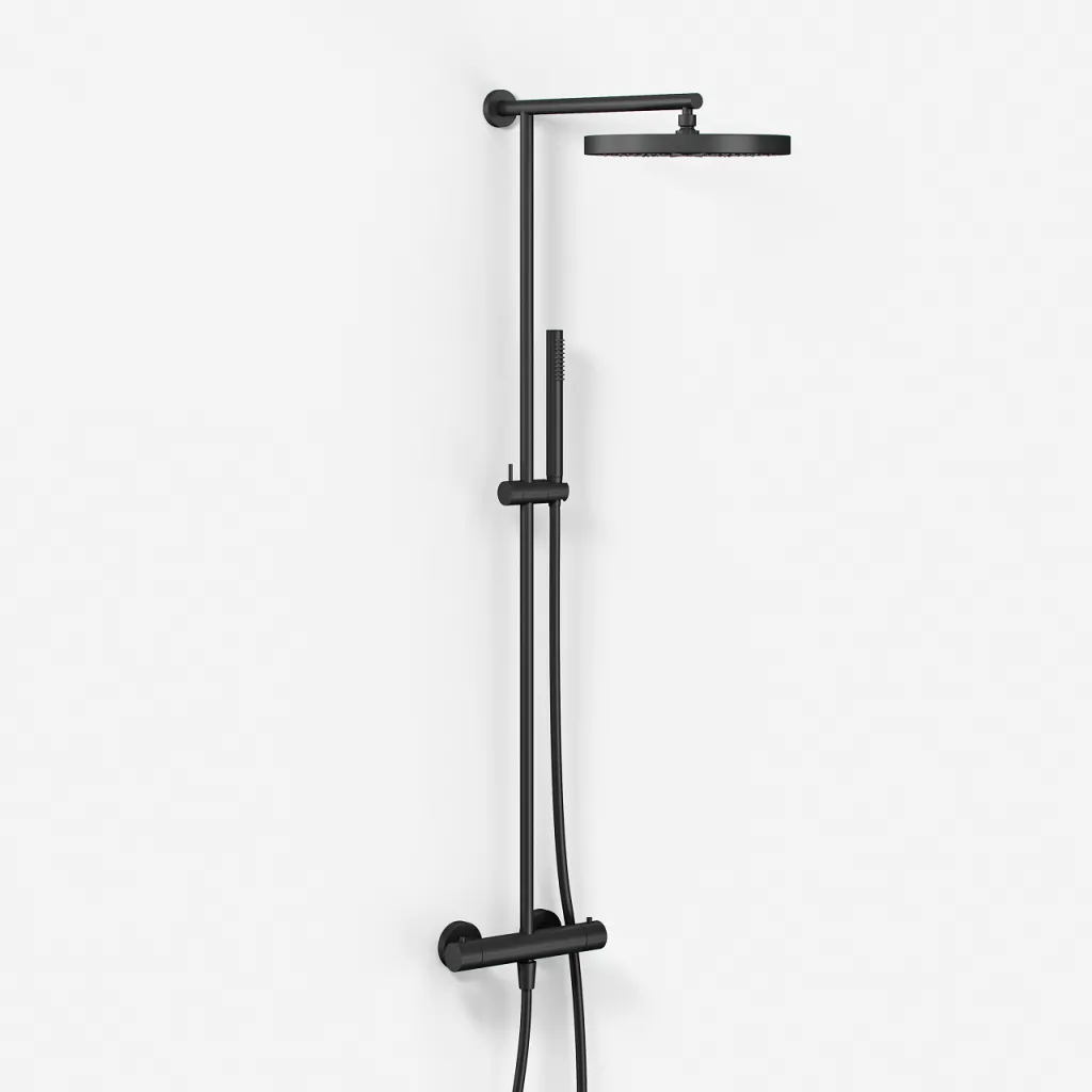 Semplice SRL10 S02 - Thermostat set, XXL Rain DeLux Ø28 w/EasyClean, Matt black