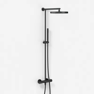 Semplice SRL10 S02 - Thermostat set, XXL Rain DeLux Ø28 w/EasyClean, Matt black