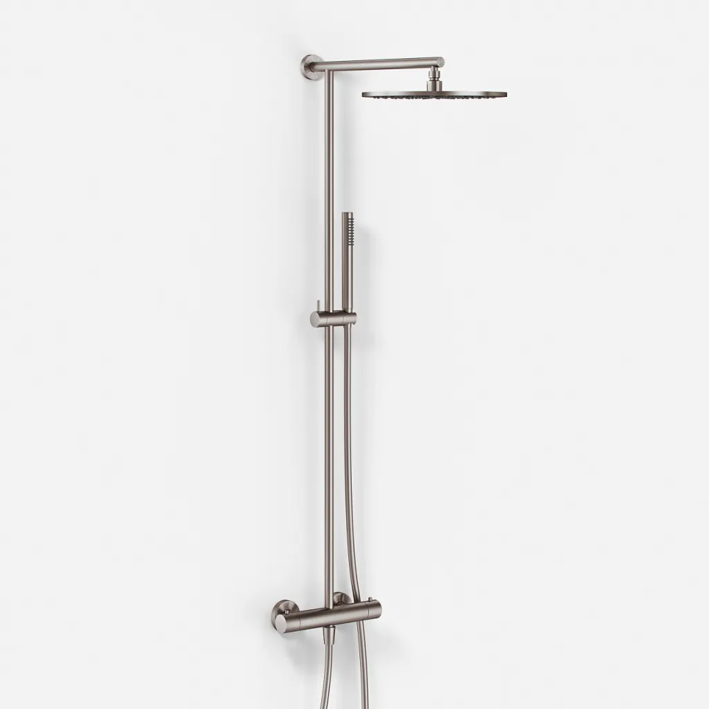 Semplice SRL10 S03 - Thermostat set, Rain DeLuxe RHB30, Ø30 cm., PVD Brushed Steel