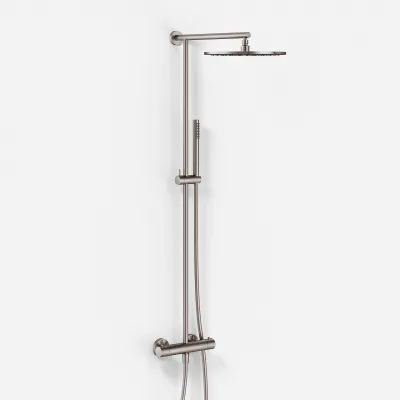 Semplice SRL10 S03 - Thermostat set, Rain DeLuxe RHB30, Ø30 cm., PVD Brushed Steel