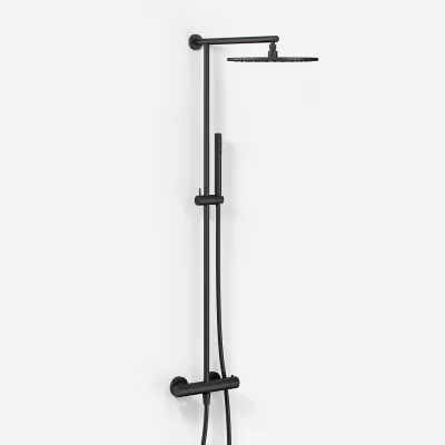 Semplice SRL10 S03 - Semplice SRL10 S03 - Thermostat set, Rain DeLuxe RHB30, Ø30 cm., Matt black
