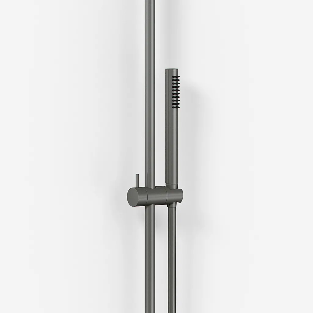 Semplice SRL10 S03 - Thermostat set, Rain DeLuxe RHB30, Ø30 cm., PVD Matt Gun Metal