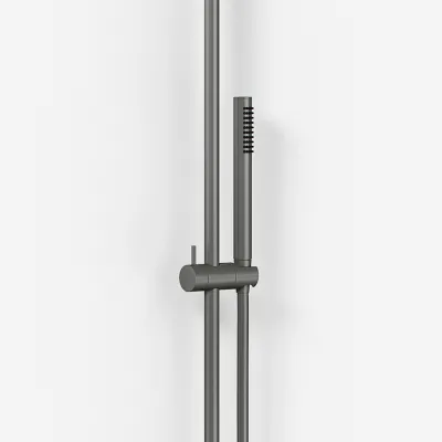 Semplice SRL10 S03 - Thermostat set, Rain DeLuxe RHB30, Ø30 cm., PVD Matt Gun Metal