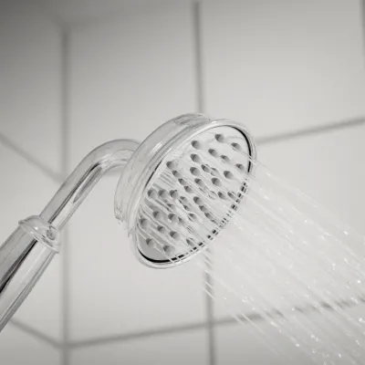 Hassel&Teudt HBR800 S02 - Shower rod set w/Ø31 cm. Rain DeLuxe w/EasyClean, Chrome