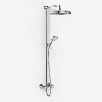 Hassel&Teudt HBR800 S02 - Shower rod set w/Ø31 cm. Rain DeLuxe w/EasyClean, Chrome