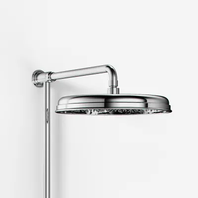 Hassel&Teudt HBR800 S02 - Shower rod set w/Ø31 cm. Rain DeLuxe w/EasyClean, Chrome