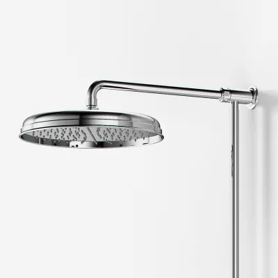 Hassel&Teudt HBR800 S02 - Shower rod set w/Ø31 cm. Rain DeLuxe w/EasyClean, Chrome