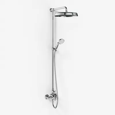 Hassel&Teudt HBT900 S02 - SmartTerm shower rod set w/Ø31 cm. Rain DeLuxe w/EasyClean, Chrome