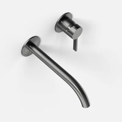 ArkiLife AVAO AA502 - Washbasin faucet w/22 cm spout, PVD Brushed Gun Metal