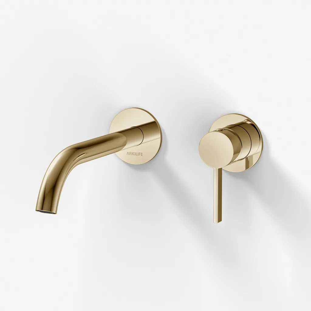 ArkiLife AVAO AA502 - Washbasin faucet w/22 cm spout, PVD Polished Brass