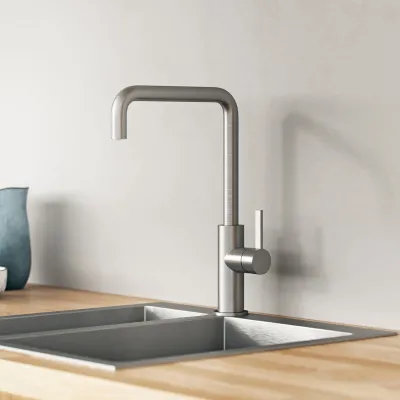 ArkiLife AVAO AAKV101 - Kitchen mixer tap w/22 cm. U-spout, Brushed Stainless Steel