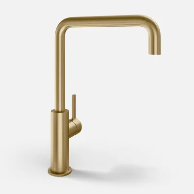 ArkiLife AVAO AAKV101 - Kitchen mixer tap with 22 cm U-spout, PVD Brushed Brass