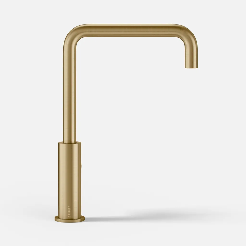 ArkiLife AVAO AAKV101 - Kitchen mixer tap with 22 cm U-spout, PVD Brushed Brass