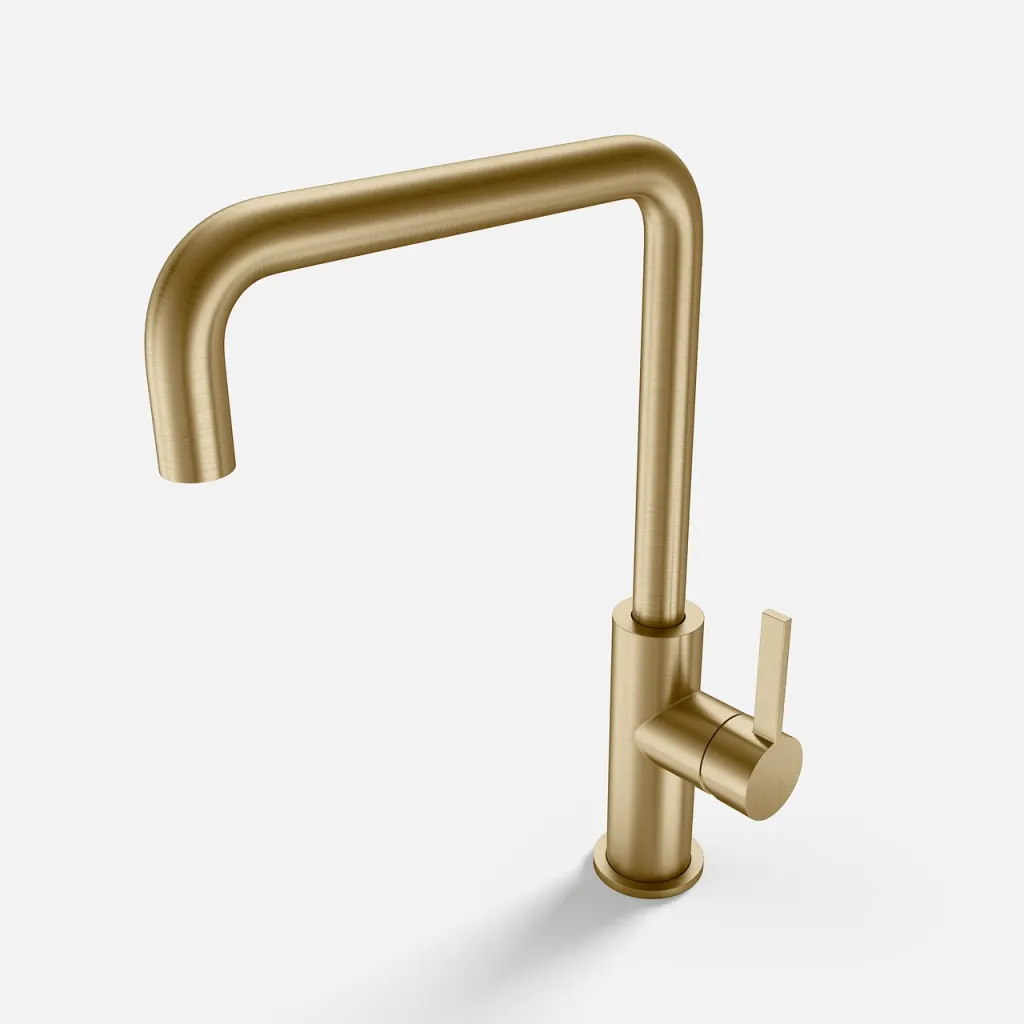 ArkiLife AVAO AAKV101 - Kitchen mixer tap with 22 cm U-spout, PVD Brushed Brass