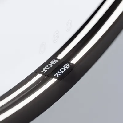 Pulcher Mood 1 PM1-080 - Ø80 cm Fog-free mirror with light and light control, Matte black
