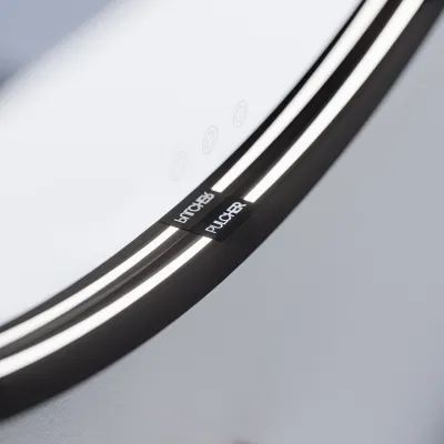 Pulcher Mood 1 PM1-100 - Ø100 cm Fog-free mirror with light and light control, Matte black 
