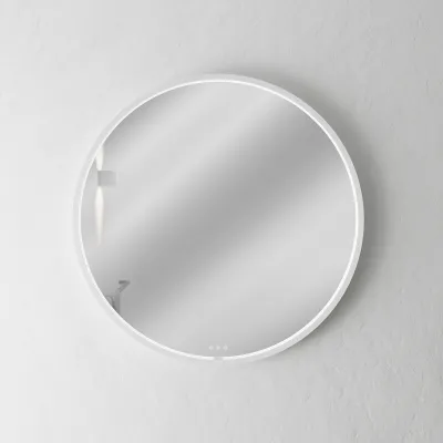 Pulcher Mood 1 PM1-080 - Ø80 cm Fog-free mirror with light and light control, Matte white 