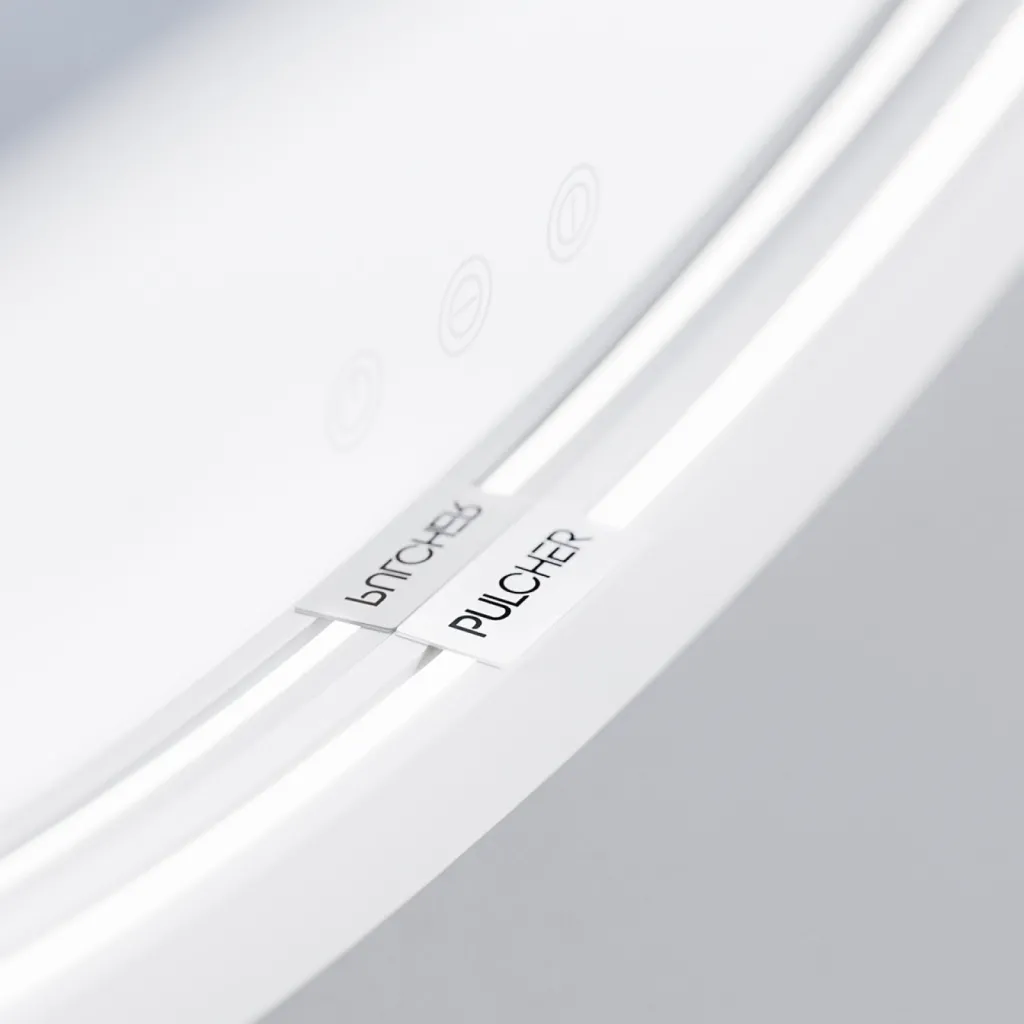 Pulcher Mood 1 PM1-090 - Ø90 cm. Fog-free mirror with light and light control, Matt white 