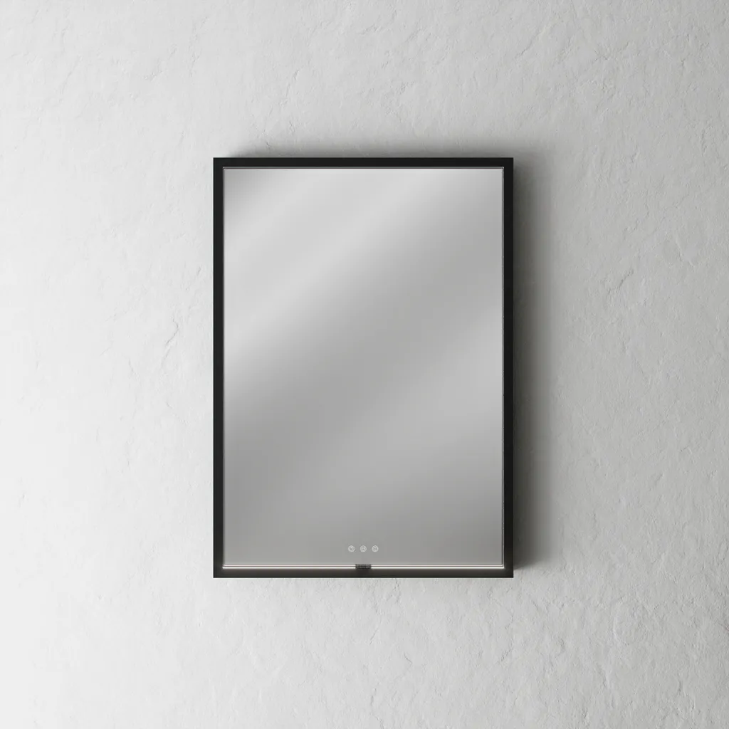 Pulcher Mood 2 PM2-5070 - Mirror with light and light control, Matte black frame