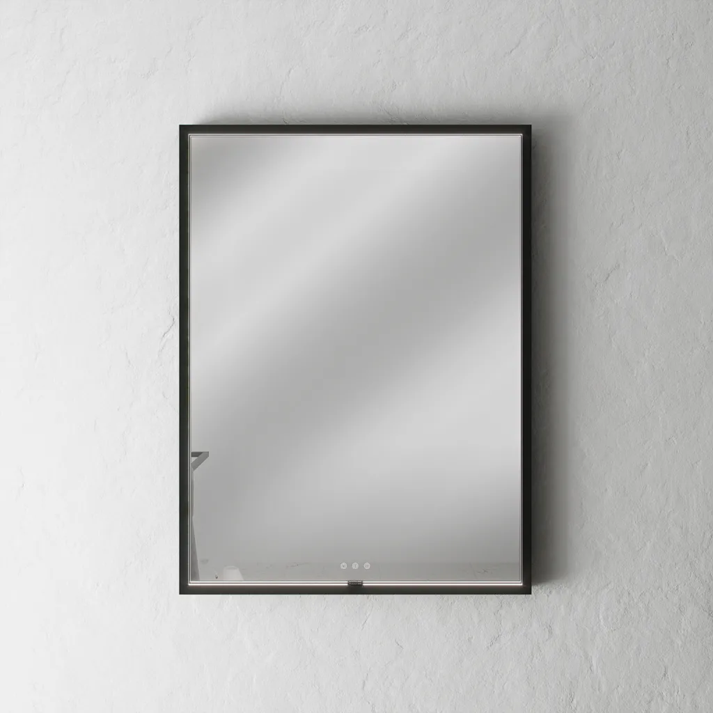 Pulcher Mood 2 PM2-6080 - Mirror with light and light control, Matte black frame