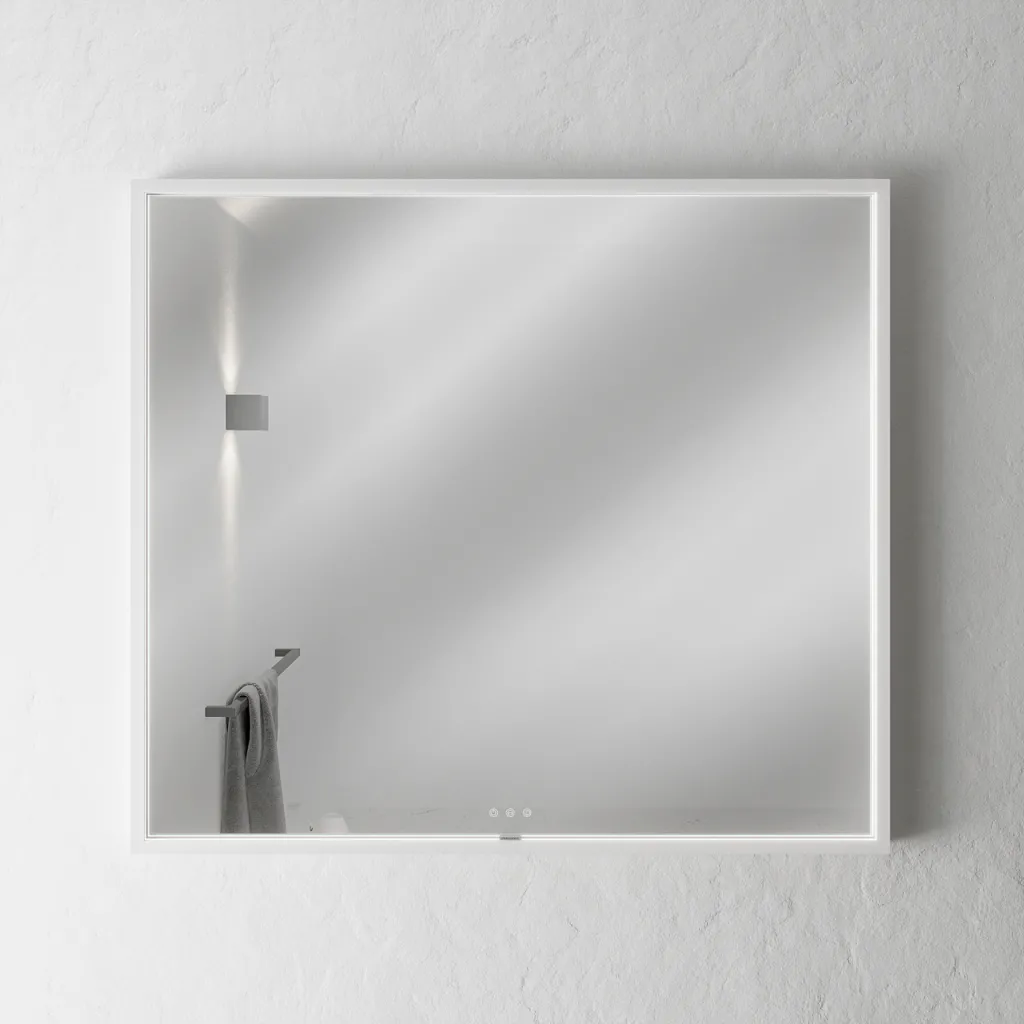 Pulcher Mood 2 PM2-9080 - Mirror with light and light control, Matte white frame