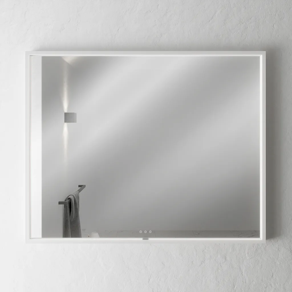 Pulcher Mood 2 PM2-1080 - Mirror with light and light control, Matte white frame