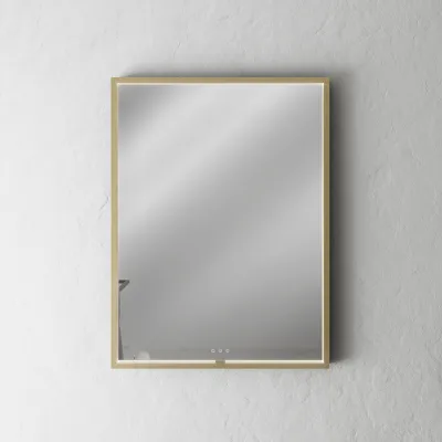 Pulcher Mood 2 PM2-6080 - Mirror with light and light control, Brushed Brass