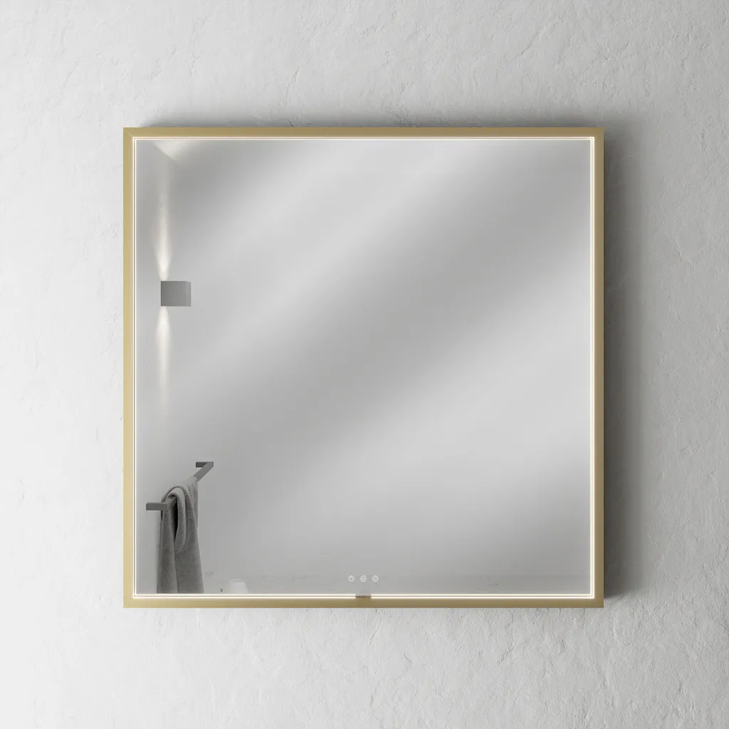 Pulcher Mood 2 PM2-8080 - Mirror with light and light control, Brushed Brass