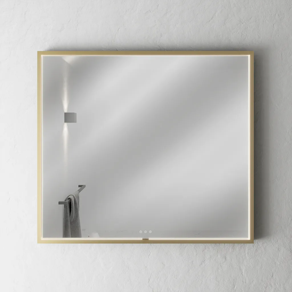 Pulcher Mood 2 PM2-9080 - Mirror with light and light control, Brushed Brass
