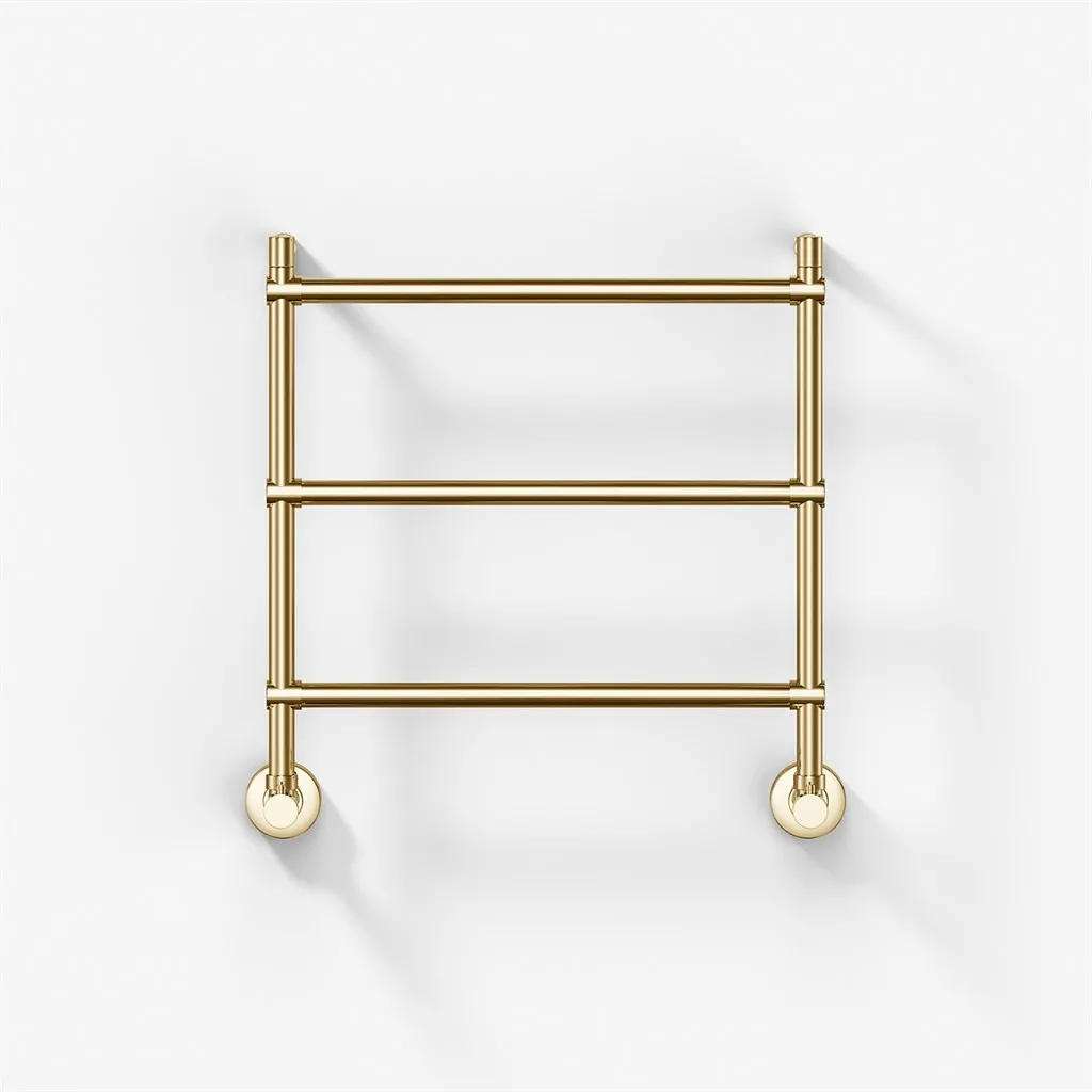 Vetro DeLuxe 442/3 - Water-borne Towel Rail, Polished Brass Natural