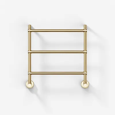 Vetro DeLuxe 442/3 - Water-borne Towel Rail, Polished Brass Natural