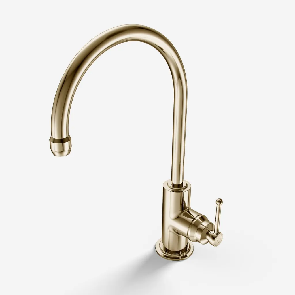 Hassel&Teudt HKV101 - Kitchen Faucet, Polished Brass Natural